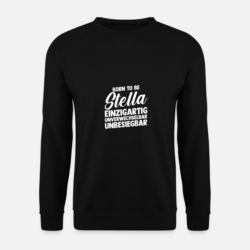Vorname Stella - Unisex Pullover - Schwarz