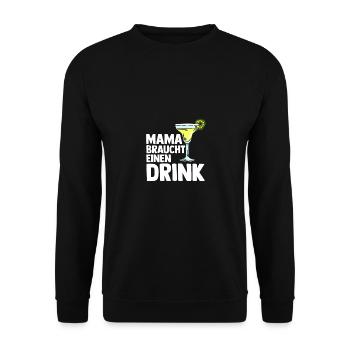 Mom Drink Celebrate Booze Mom - Unisex Sweatshirt - black - Front - Alina (178cm) & Michal (187cm)