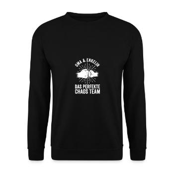 Grand-mère Petite-fille Grand-mère - Sweat-shirt Unisexe - noir - Devant - Alina (178cm) & Michal (187cm)
