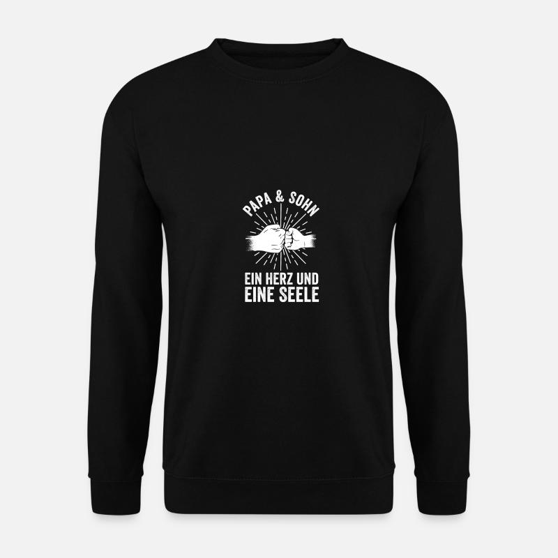 Vater Papa Und Sohn - Unisex Pullover - Schwarz