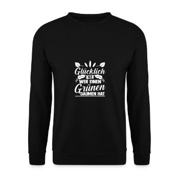 Gardener Hobby Gardener Garden - Unisex Sweatshirt - black - Front - Alina (178cm) & Michal (187cm)