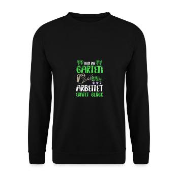 Gardener Hobby Gardener Garden - Unisex Sweatshirt - black - Front - Alina (178cm) & Michal (187cm)