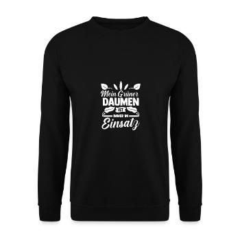Gardener Hobby Gardener Garden - Unisex Sweatshirt - black - Front - Alina (178cm) & Michal (187cm)