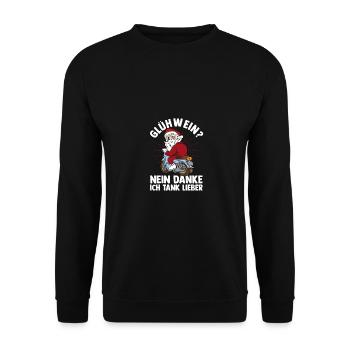 Père Noël moto Noël Noël - Sweat-shirt Unisexe - noir - Devant - Alina (178cm) & Michal (187cm)