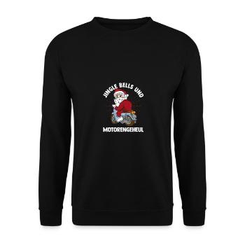 Père Noël moto Noël Noël - Sweat-shirt Unisexe - noir - Devant - Alina (178cm) & Michal (187cm)