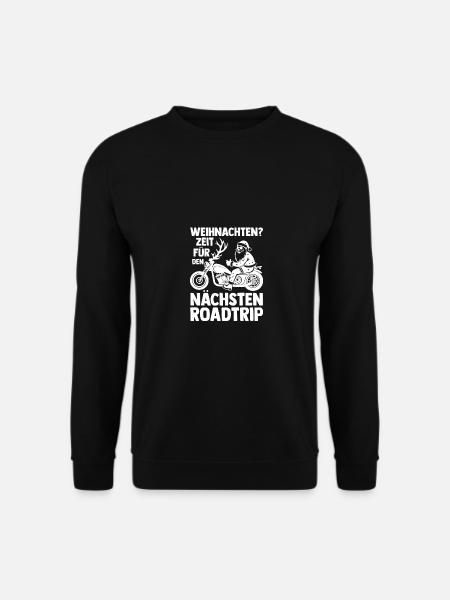 Weihnachtsmann Motorrad Weihnachtsfest Weihnachten - Unisex Pullover - Schwarz