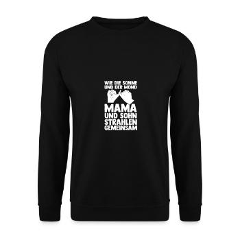 Mom and son - Unisex Sweatshirt - black - Front - Alina (178cm) & Michal (187cm)