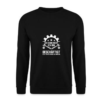 Je ne peux pas travailler, je suis occupé - Sweat-shirt Unisexe - noir - Devant - Alina (178cm) & Michal (187cm)