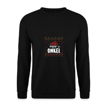 Weihnachten Weihnachtsmann Onkel - Unisex Pullover - Schwarz - Vorne - Alina (178cm) & Michal (187cm)