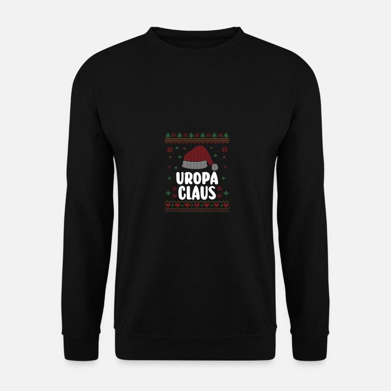 Weihnachten Weihnachtsmann Uropa Claus - Unisex Pullover - Schwarz