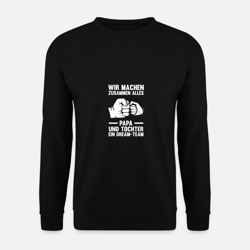 Papa Und Tochter - Unisex Pullover - Schwarz