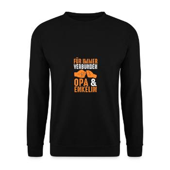 Grandpa and granddaughter - Unisex Sweatshirt - black - Front - Alina (178cm) & Michal (187cm)
