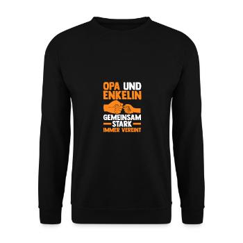 Papi et petite-fille - Sweat-shirt Unisexe - noir - Devant - Alina (178cm) & Michal (187cm)