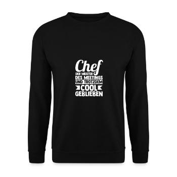 Team Leader Group Leader Team Leader Head of Department - Unisex Sweatshirt - black - Front - Alina (178cm) & Michal (187cm)
