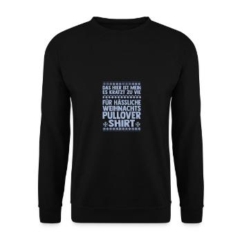 Santa Claus Christmas Ugly Christmas - Unisex Sweatshirt - black - Front - Alina (178cm) & Michal (187cm)