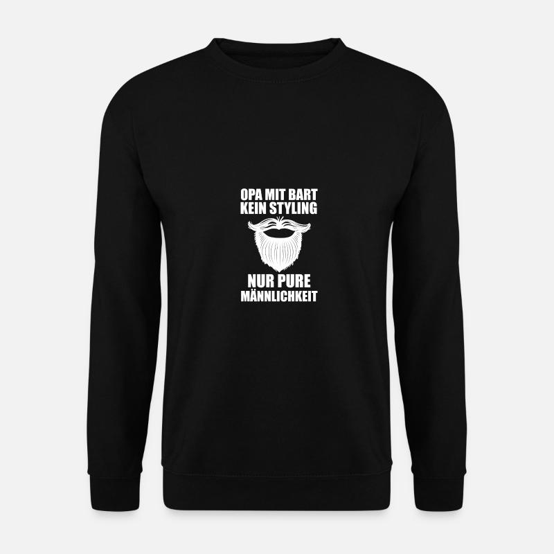 Papi avec une barbe - Sweat-shirt Unisexe - noir