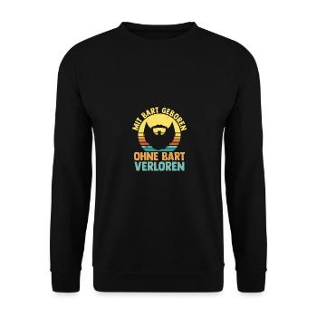 Bearded Bearded Beard - Unisex Sweatshirt - black - Front - Alina (178cm) & Michal (187cm)