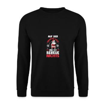Santa Claus Naughty Christmas - Unisex Sweatshirt - black - Front - Alina (178cm) & Michal (187cm)