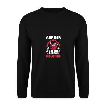 Santa Claus Naughty Christmas - Unisex Sweatshirt - black - Front - Alina (178cm) & Michal (187cm)
