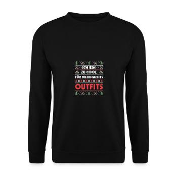 Christmas Ugly Christmas - Unisex Sweatshirt - black - Front - Alina (178cm) & Michal (187cm)