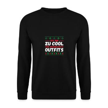Christmas Ugly Christmas - Unisex Sweatshirt - black - Front - Alina (178cm) & Michal (187cm)