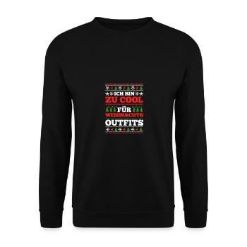 Christmas Ugly Christmas - Unisex Sweatshirt - black - Front - Alina (178cm) & Michal (187cm)