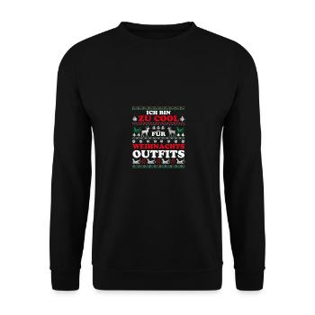 Christmas Ugly Christmas - Unisex Sweatshirt - black - Front - Alina (178cm) & Michal (187cm)