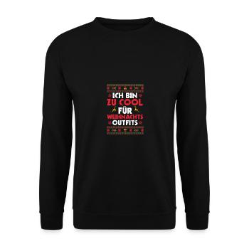 Christmas Ugly Christmas - Unisex Sweatshirt - black - Front - Alina (178cm) & Michal (187cm)