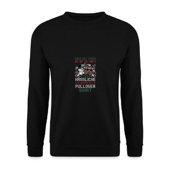 Santa Claus Christmas Ugly Christmas - Unisex Sweatshirt - black - Front - Alina (178cm) & Michal (187cm)