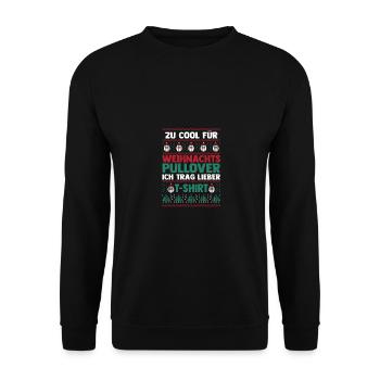 Santa Claus Christmas Ugly Christmas - Unisex Sweatshirt - black - Front - Alina (178cm) & Michal (187cm)