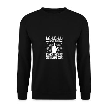 Santa Claus Middle Finger Christmas - Unisex Sweatshirt - black - Front - Alina (178cm) & Michal (187cm)