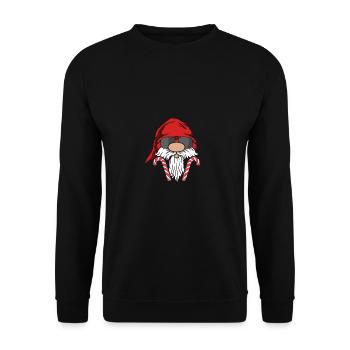 Weihnachten Weihnachtswichtel Weihnachtsgnom - Unisex Pullover - Schwarz - Vorne - Alina (178cm) & Michal (187cm)