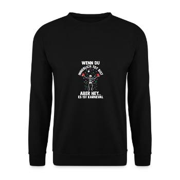 Carnival Costume Carnival - Unisex Sweatshirt - black - Front - Alina (178cm) & Michal (187cm)