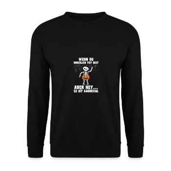 Costume de carnaval Carnaval - Sweat-shirt Unisexe - noir - Devant - Alina (178cm) & Michal (187cm)