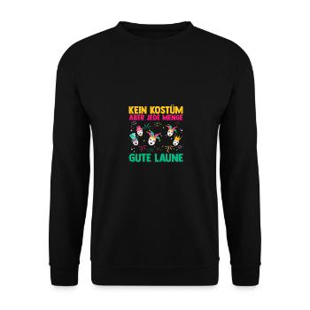 Costume de carnaval Carnaval - Sweat-shirt Unisexe - noir - Devant - Alina (178cm) & Michal (187cm)