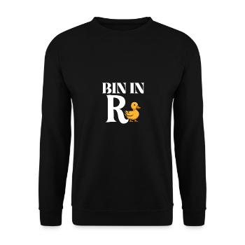 Pensioner Retirement Pension Pension Duck - Unisex Sweatshirt - black - Front - Alina (178cm) & Michal (187cm)