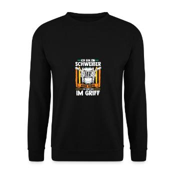 Welding Welding Workers Welder - Unisex Sweatshirt - black - Front - Alina (178cm) & Michal (187cm)