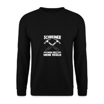 Tischler Zimmermann Schreiner - Unisex Pullover - Schwarz - Vorne - Alina (178cm) & Michal (187cm)