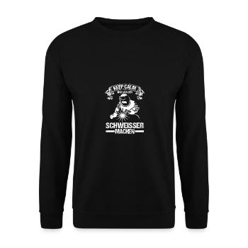 Welding Welding Workers Welder - Unisex Sweatshirt - black - Front - Alina (178cm) & Michal (187cm)