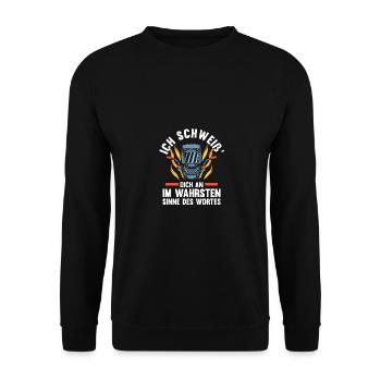 Welding Welding Workers Welder - Unisex Sweatshirt - black - Front - Alina (178cm) & Michal (187cm)
