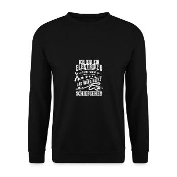 Maître électricien Ingénieur électricien Électricien - Sweat-shirt Unisexe - noir - Devant - Alina (178cm) & Michal (187cm)