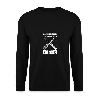 Facility Manager Caretaker Caretaker - Unisex Sweatshirt - black - Front - Alina (178cm) & Michal (187cm)