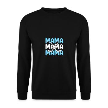 Eishockeyspieler Mama Mutter Eishockey - Unisex Pullover - Schwarz - Vorne - Alina (178cm) & Michal (187cm)