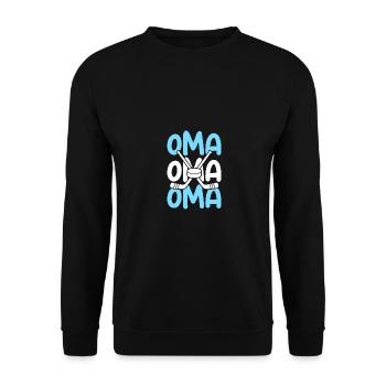 Eishockeyspieler Oma Eishockey - Unisex Pullover - Schwarz - Vorne - Alina (178cm) & Michal (187cm)
