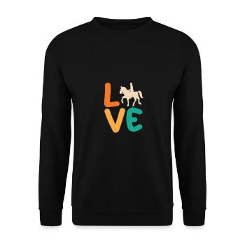 Cheval - Sweat-shirt Unisexe - noir - Devant - Alina (178cm) & Michal (187cm)