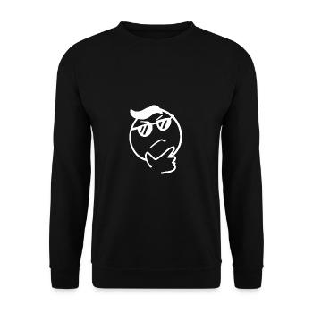 Face Emotion Facial Expressions Feeling Gift Feeling Comic - Unisex Sweatshirt - black - Front - Alina (178cm) & Michal (187cm)