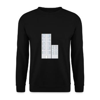 High-rise apartments city - Unisex Sweatshirt - black - Front - Alina (178cm) & Michal (187cm)