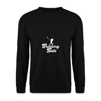 Drôle de Floorball Floorball T Shirt Cadeau - Sweat-shirt Unisexe - noir - Devant - Alina (178cm) & Michal (187cm)