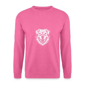 Chien en colère avec de longues dents - Sweat-shirt Unisexe - rose - Devant