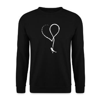 Pour mon amour d'escalade pour la Saint Valentin - Sweat-shirt Unisexe - noir - Devant - Alina (178cm) & Michal (187cm)